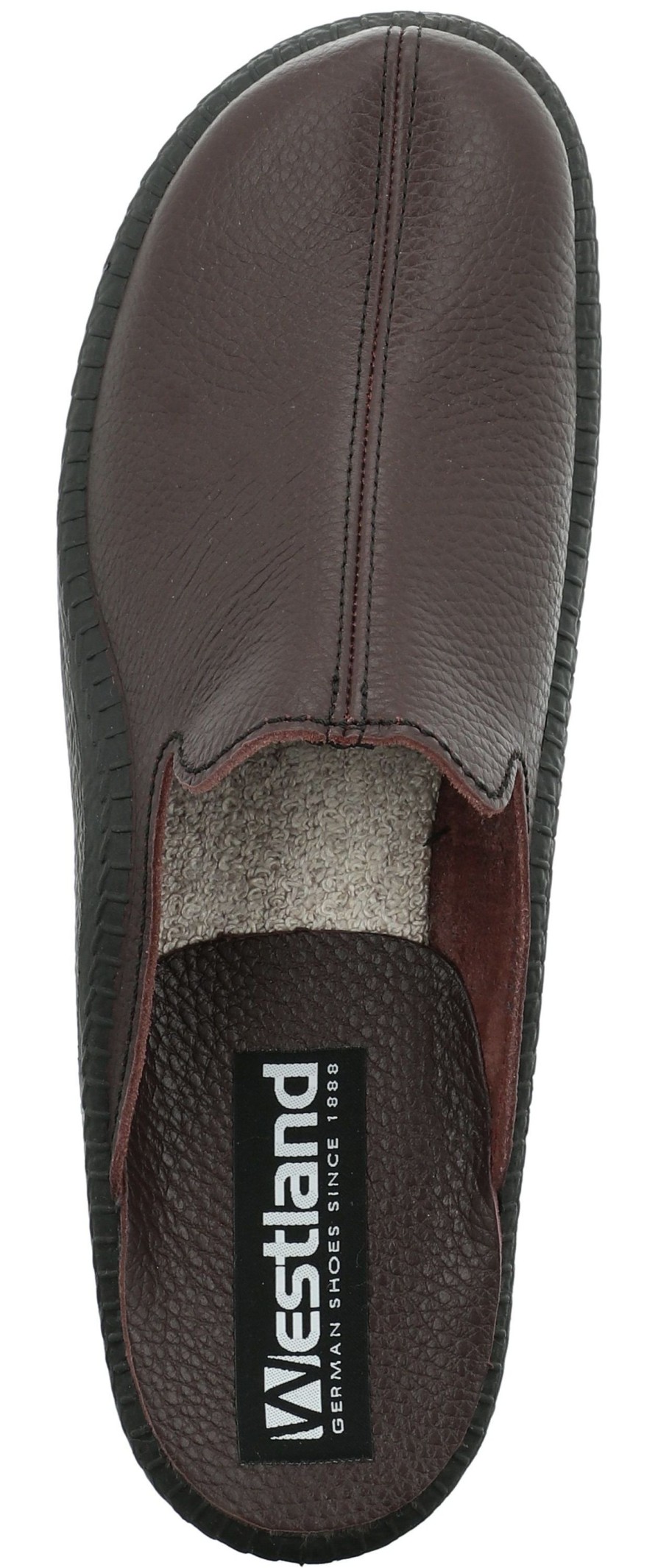 Men Romika | Monaco 202G Bordo Wine Leather Slipper