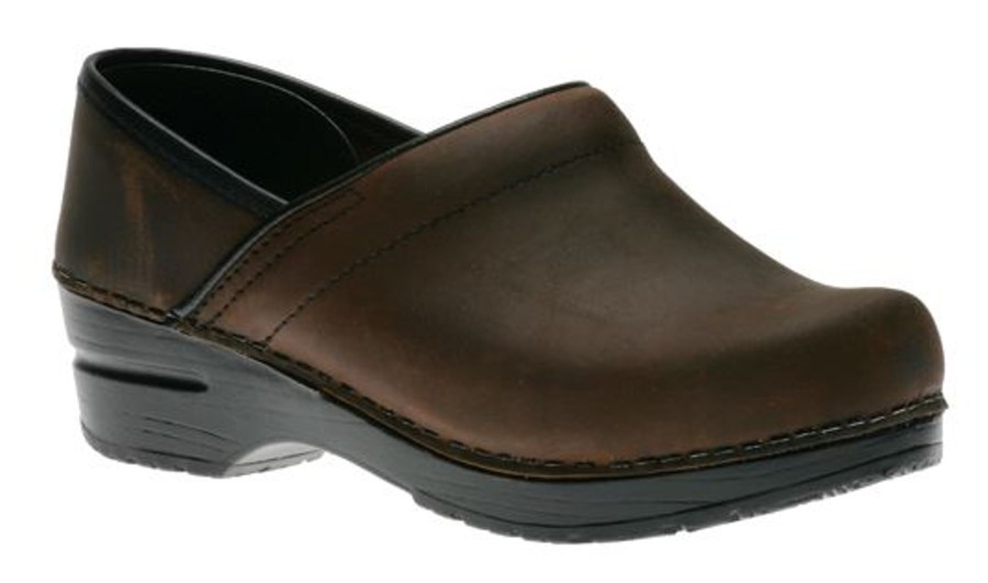 Women Dansko | Professional Antique Brown Oiled Leather Clog