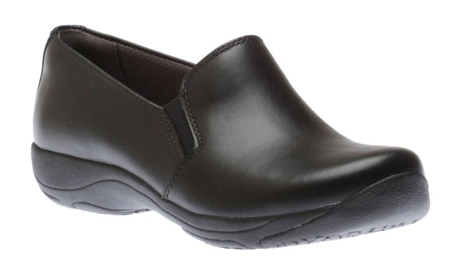 Women Dansko | Nora Black Leather Slip-On Shoe