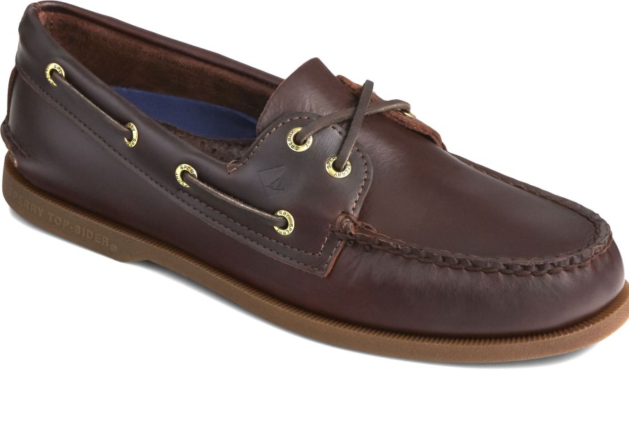 Men Sperry | Men'S Authentic Original Amaretto Brown Two-Eye Boat Shoe