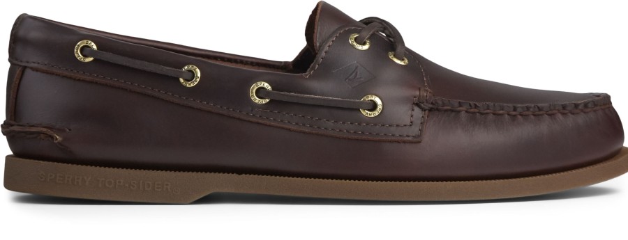 Men Sperry | Men'S Authentic Original Amaretto Brown Two-Eye Boat Shoe