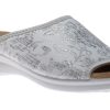 Women Polyflex | Ladies White Silver Slide Sandal