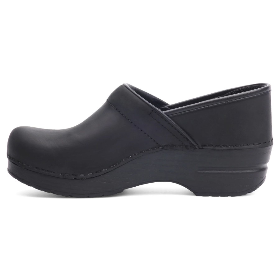 Women Dansko | Professional Oiled Black Leather Clog