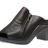 Women Romika | Mokassetta 297 Black Zipper Slide Heel Sandal