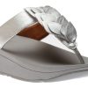 Women Fit Flop | Fino Silver Leather Thong Sandal