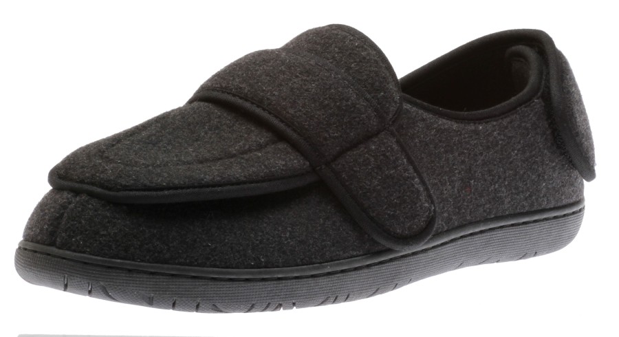 Men Foamtreads | Physician M2 Black Wool Slipper