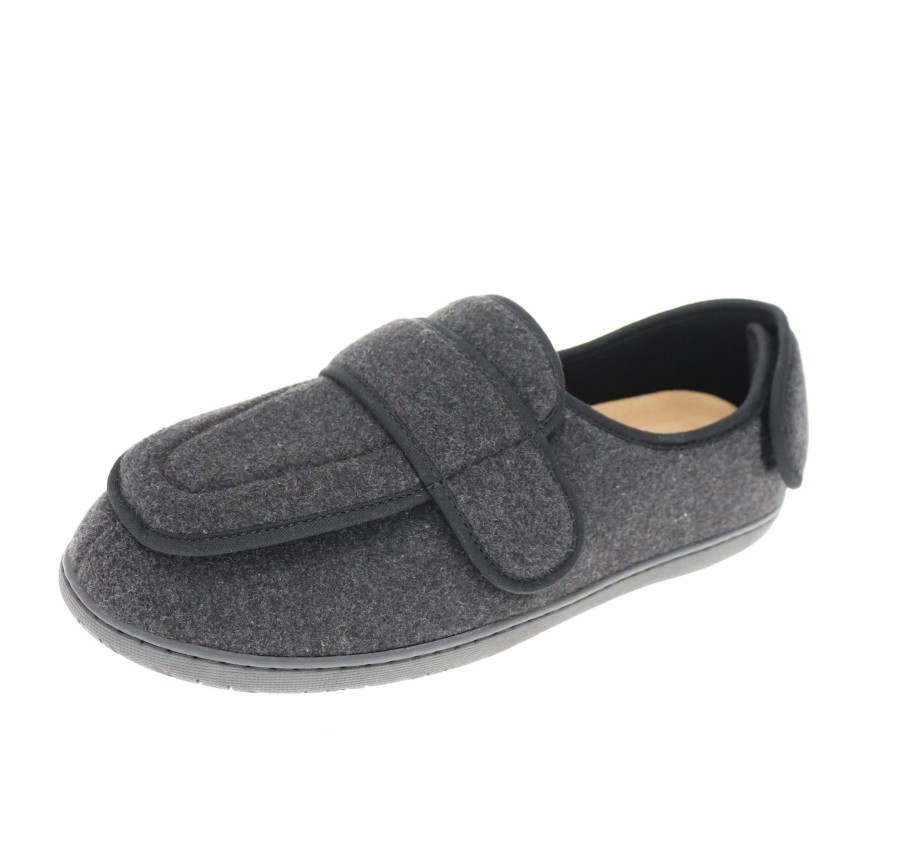 Men Foamtreads | Physician M2 Black Wool Slipper