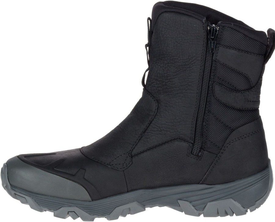 Men Merrell | Coldpack Ice+ 8" Zip Polar Black Waterproof Winter Boot