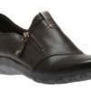 Women Cobb Hill | Amalie Black Leather Zipper Slip-On