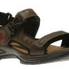 Men Dunham | Nolan Brown Leather Adjustable Sandal