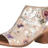 Women Remonte | Odean Beige Metallic Flower Chunky Heel Sandal