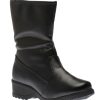 Women Shoe tech | Side Zipper Grip Black Vegan Winter Boot