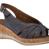 Women Remonte | Houston Blue Wedge Sandal