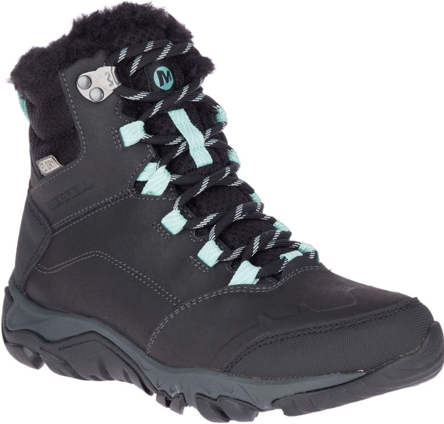 Women Merrell | Thermo Fractal Mid Waterproof Black Boot