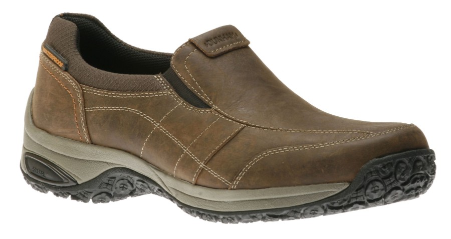 Men Dunham | Litchfield Brown Waterproof Slip-On Shoe