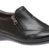 Women Earth | Kara Faraday Black Leather Zipper Slip-On Shoe