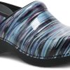 Women Dansko | Xp 2.0 Teal Striped Patent Leather Clog