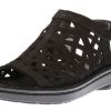 Women Naot | Amadora Black Leather Wide Width Sandal