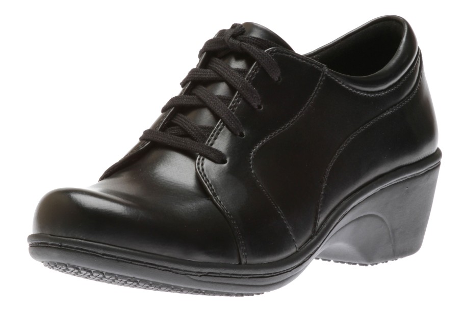 Women Aravon | Hanover Lace-Up Black Sneaker