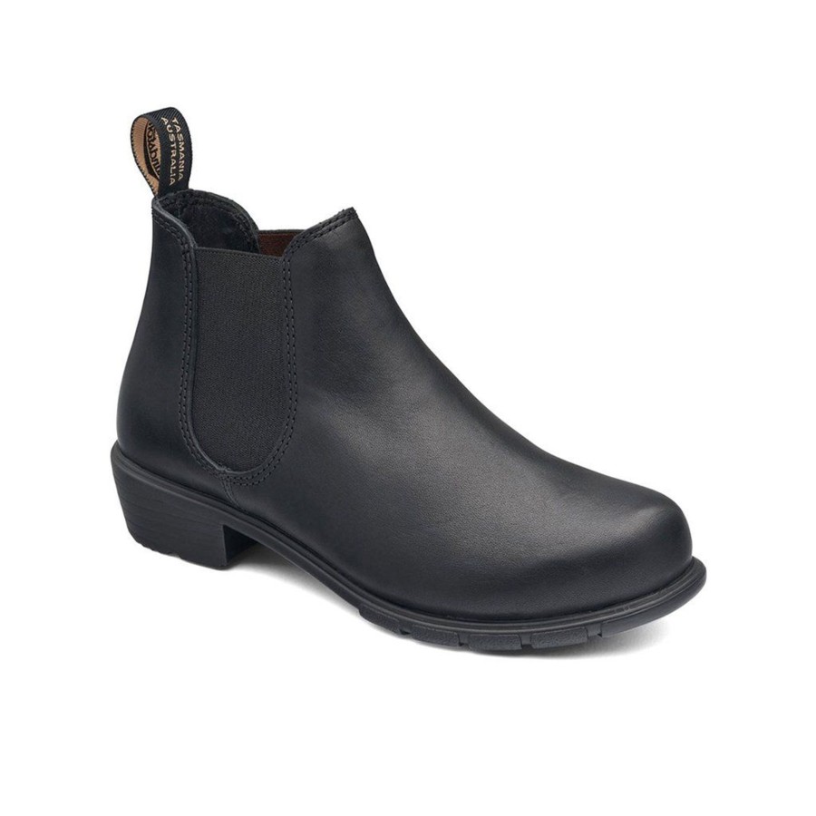 Women Blundstone | Blundstone 2068 - Women'S Series Low Heel Black Leather Boot