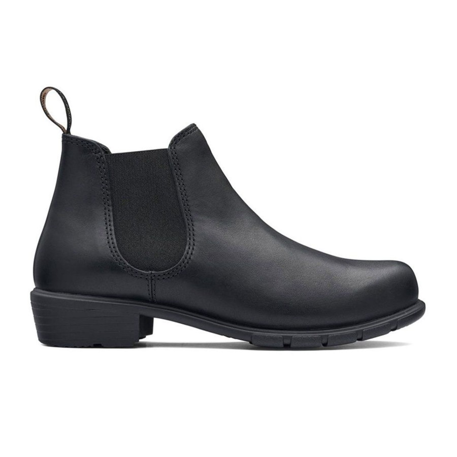 Women Blundstone | Blundstone 2068 - Women'S Series Low Heel Black Leather Boot