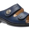 Women Finn Comfort | Sansibar Blue Leather Sandal