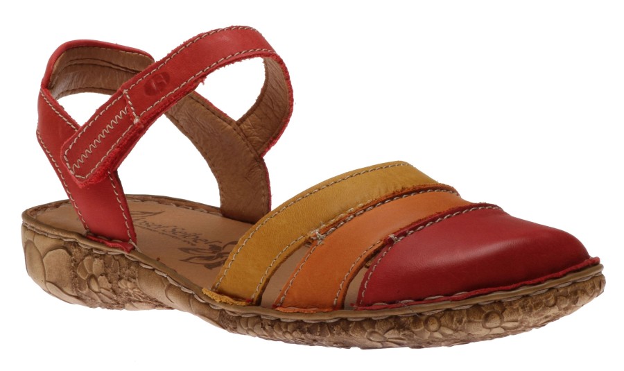 Women Josef Seibel | Rosalie 44 Red Multicolour Mary Jane Sandal