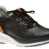 Men Johnston & Murphy | Xc4 Tr1-Luxe Hybrid Black Leather Lace-Up Sneaker