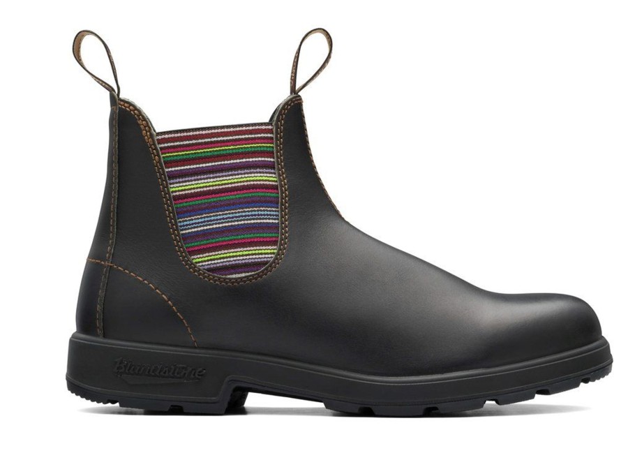 Women Blundstone | Blundstone 1409 - Original Stout Brown Striped Elastic Boot