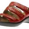 Women Romika | Ibiza 66 Red Leather Slide Sandal