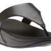 Women Fit Flop | Lulu Black Leather Thong Sandal