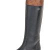 Women Remonte | Cristallino Black Brown Leather Tall Boot