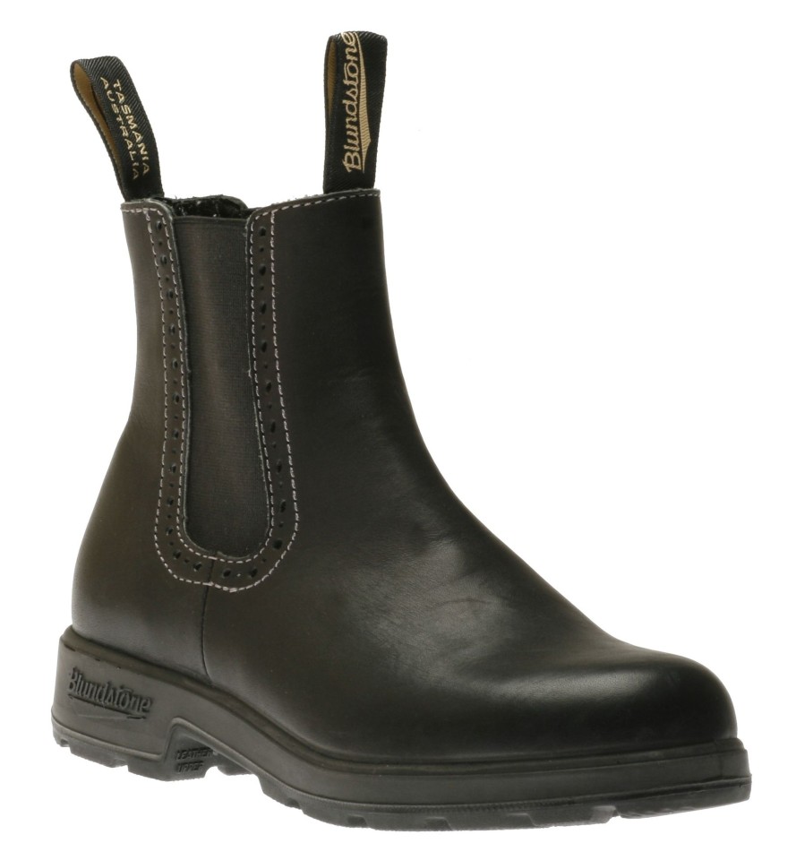 Women Blundstone | Blundstone 1448 - Women'S Series Hi Top Black Leather Boot