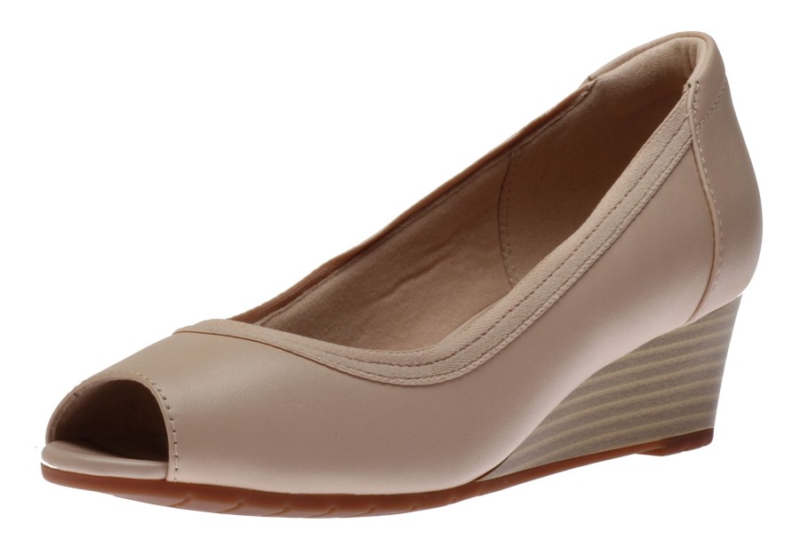 Women Clarks | Mallory Charm Blush Leather Pump