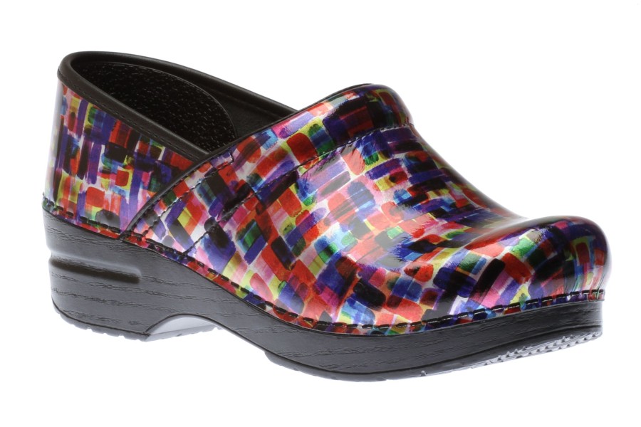 Women Dansko | Professional Colour Block Patent Clog