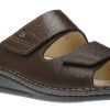 Men Finn Comfort | Riad Men'S Brown Leather Slide Sandal