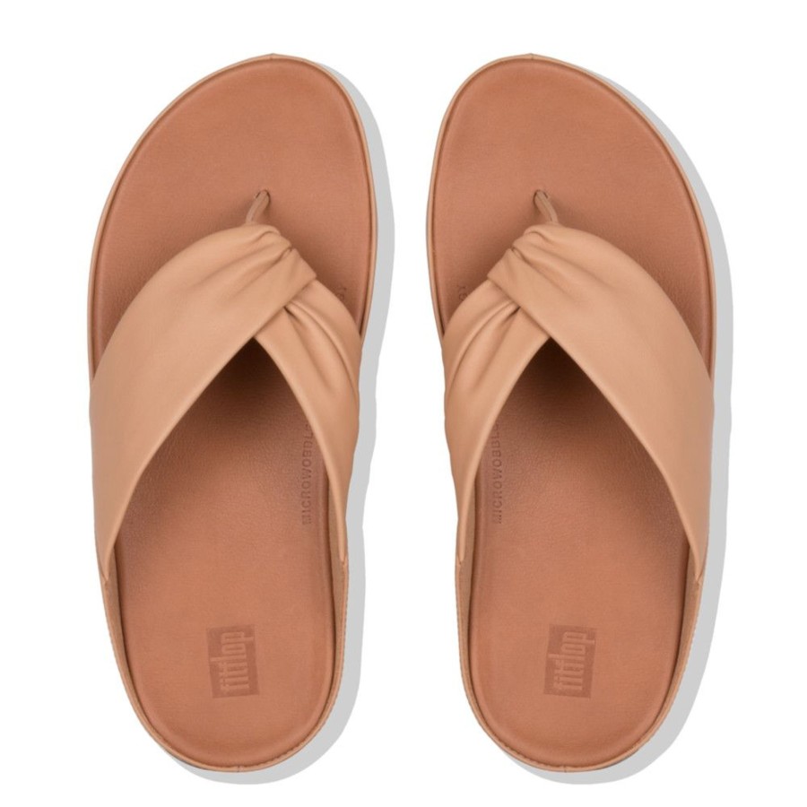 Women Fit Flop | Twiss Blush Leather Thong Sandal