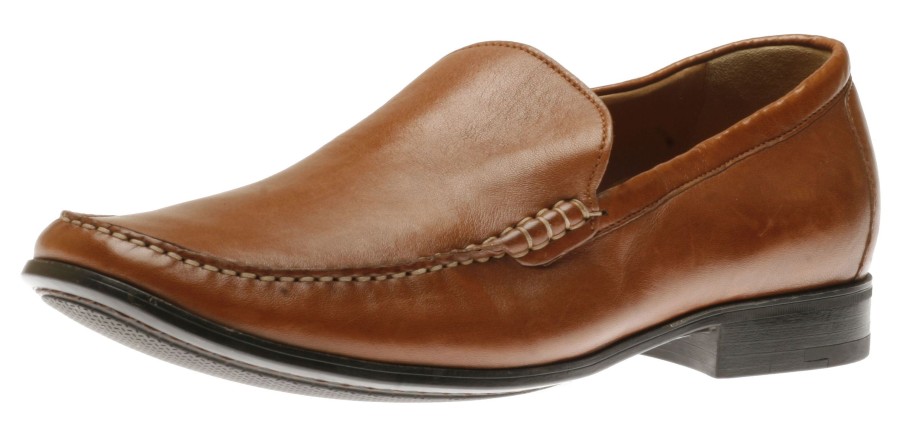 Men Johnston & Murphy | Cresswell Cognac Brown Leather Venetian Loafer