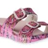 Women Dansko | Kandi Pink Paisley Floral Eva Double Strap Slide Sandal