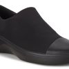 Women Ecco | Soft 7 Black Gore-Tex Waterproof Slip-On Wedge Shoe