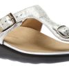 Women SAS Shoes | Sanibel Shiny Silver Thong Sandal