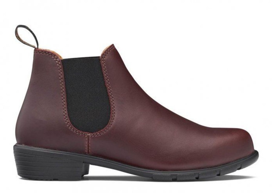 Women Blundstone | Blundstone 2176 - Women'S Series Low Heel Shiraz Red Boot