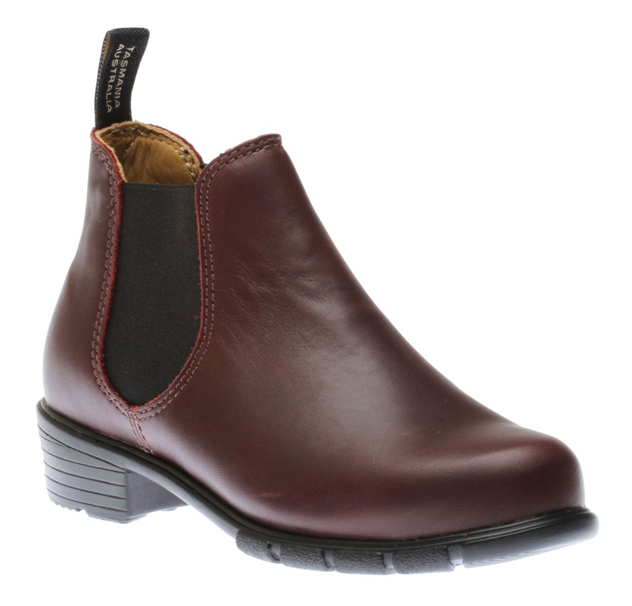 Women Blundstone | Blundstone 2176 - Women'S Series Low Heel Shiraz Red Boot