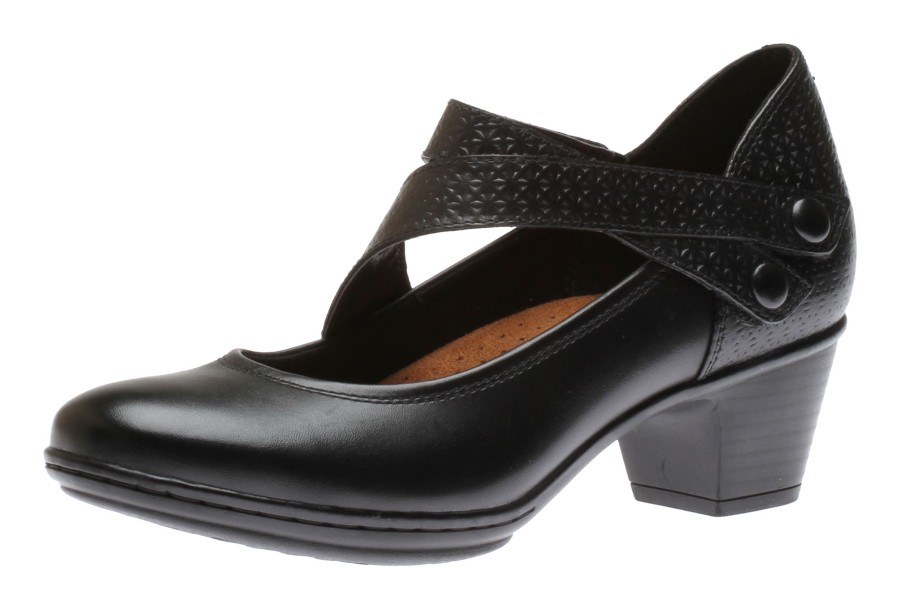 Women Cobb Hill | Kailyn Asymmetrical Black Leather Mary Jane