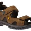 Men Keen | Targhee Iii Bison Brown Leather Open Toe Hiking Sandal