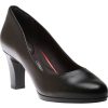 Women Rockport | Total Motion Leah Black Leather Dress Pump