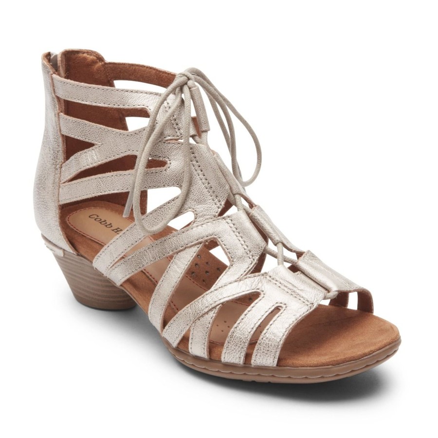 Women Cobb Hill | Laurel Metallic Caged Sandal