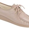 Women SAS Shoes | Siesta Mocha Leather Lace-Up Loafer