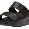 Women Fit Flop | Mina Black Leather Slide Sandal