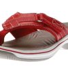 Women Clarks | Breeze Sea Red Thong Sandal